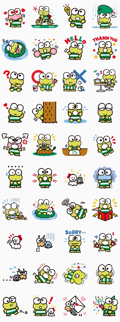 Line スタンプ けろけろけろっぴ スタンプサンプル画像 アプリ学園