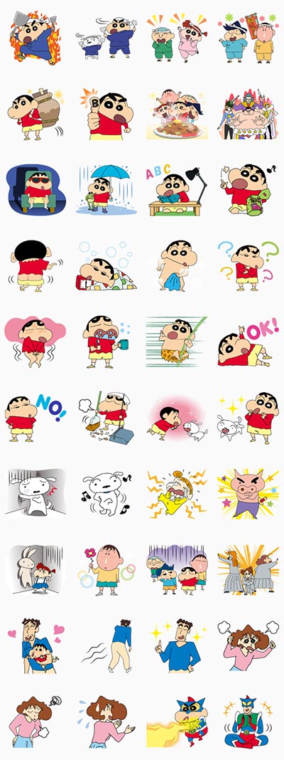 Line スタンプ クレヨンしんちゃん ２０１３映画編 スタンプサンプル画像 アプリ学園